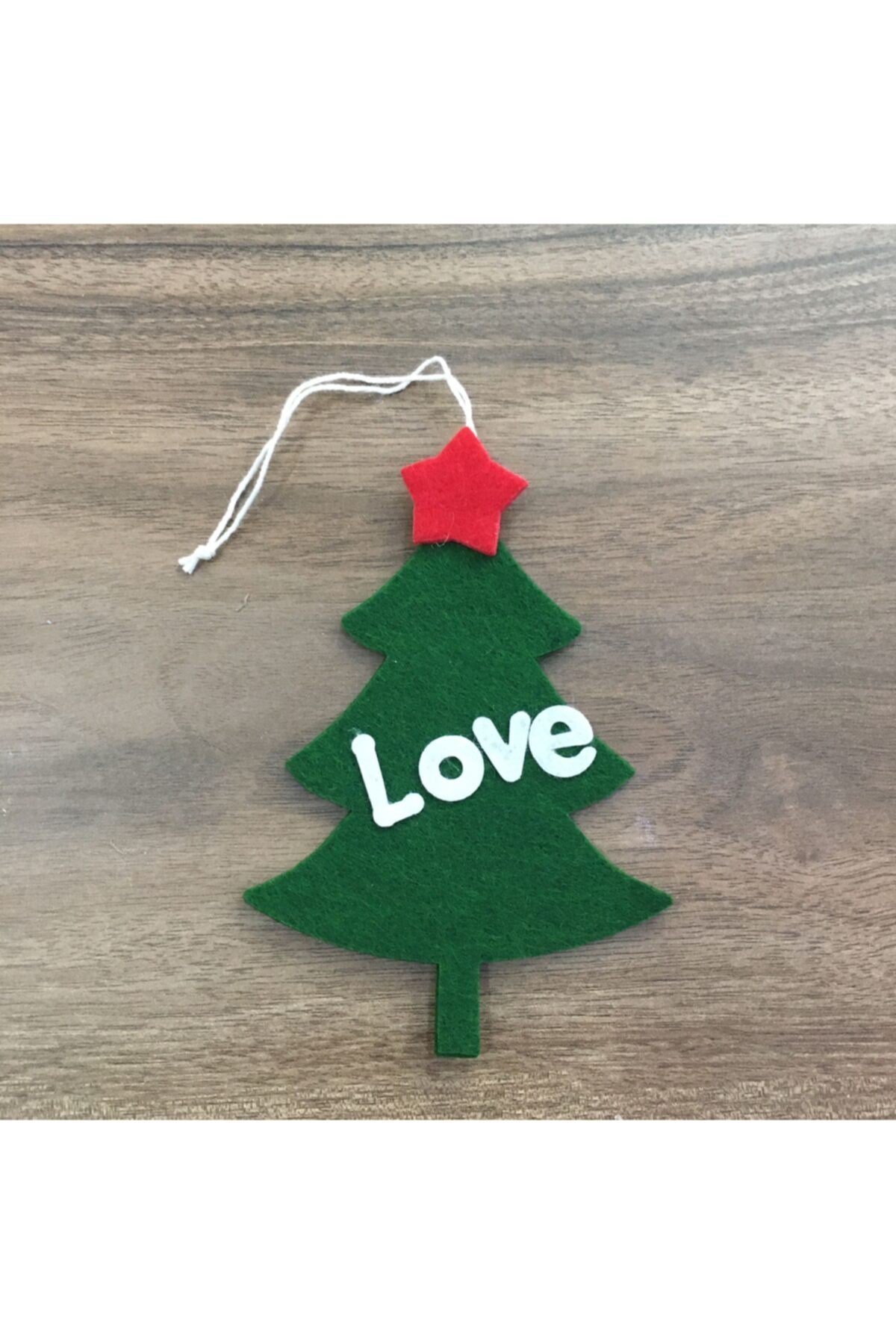 El Yapımı Keçe Motto Love Yılbaşı Süsü Çam Ağacı Süsü 71