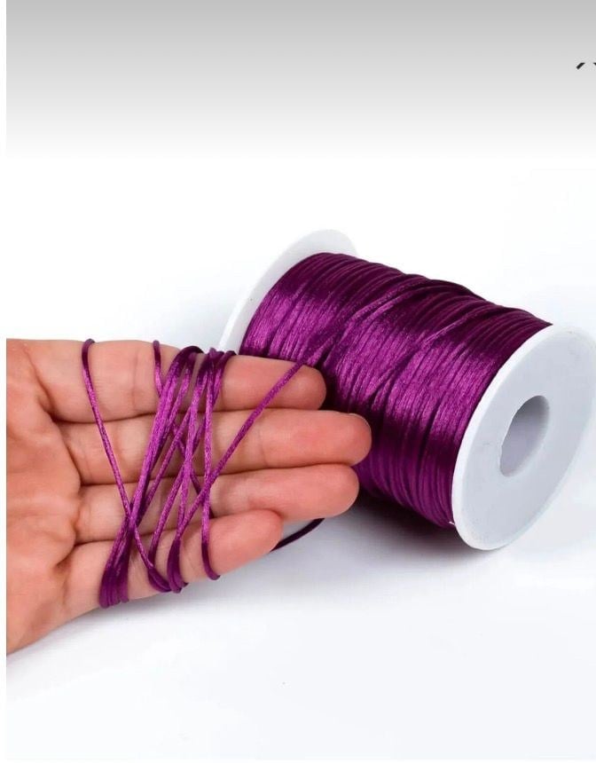 Floş İp, Sıçan Kuyruğu, Bileklik İpi Kolye İpi, Gelinlik İpi Nişanlık İpi, Kaftan İpi (2mm 10mt)