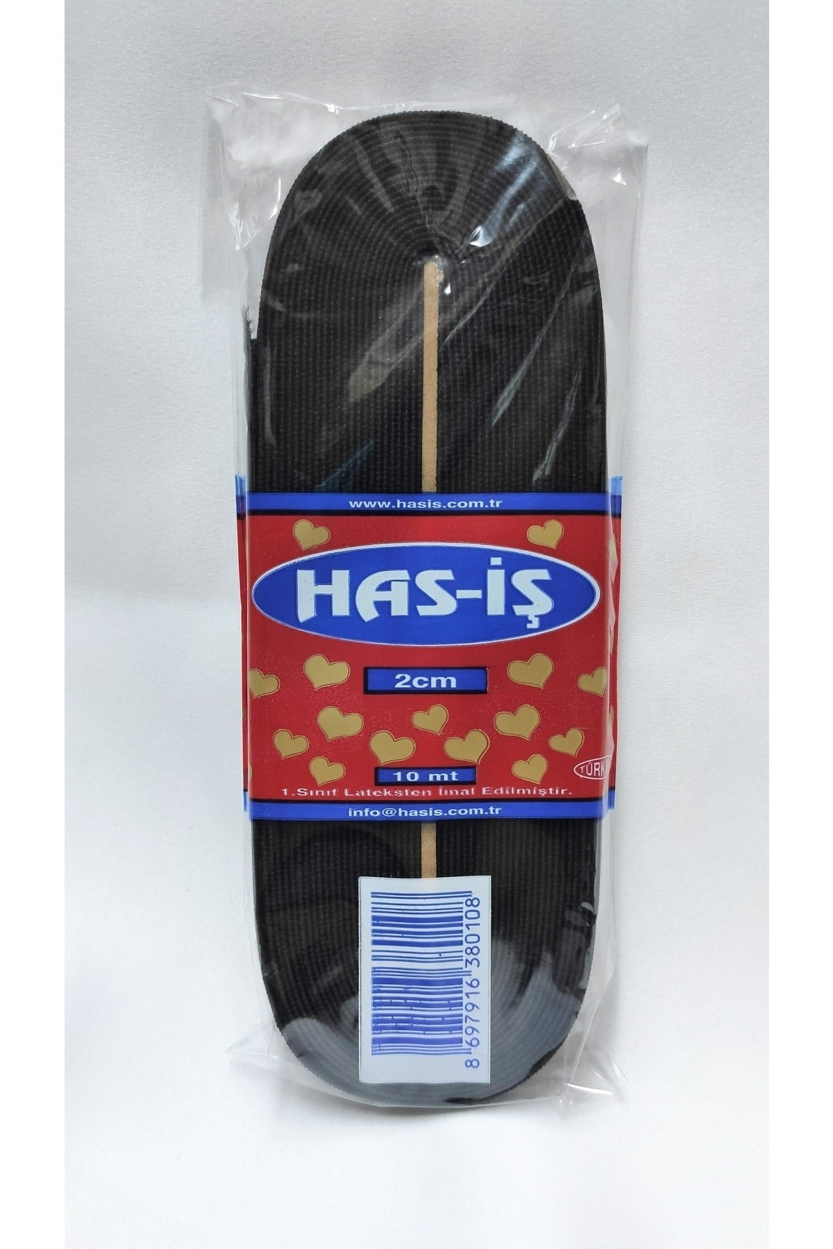 Has-iş Siyah 2 Cm Yassı Lastik 10 Metre Bel Paça Don Lastiği