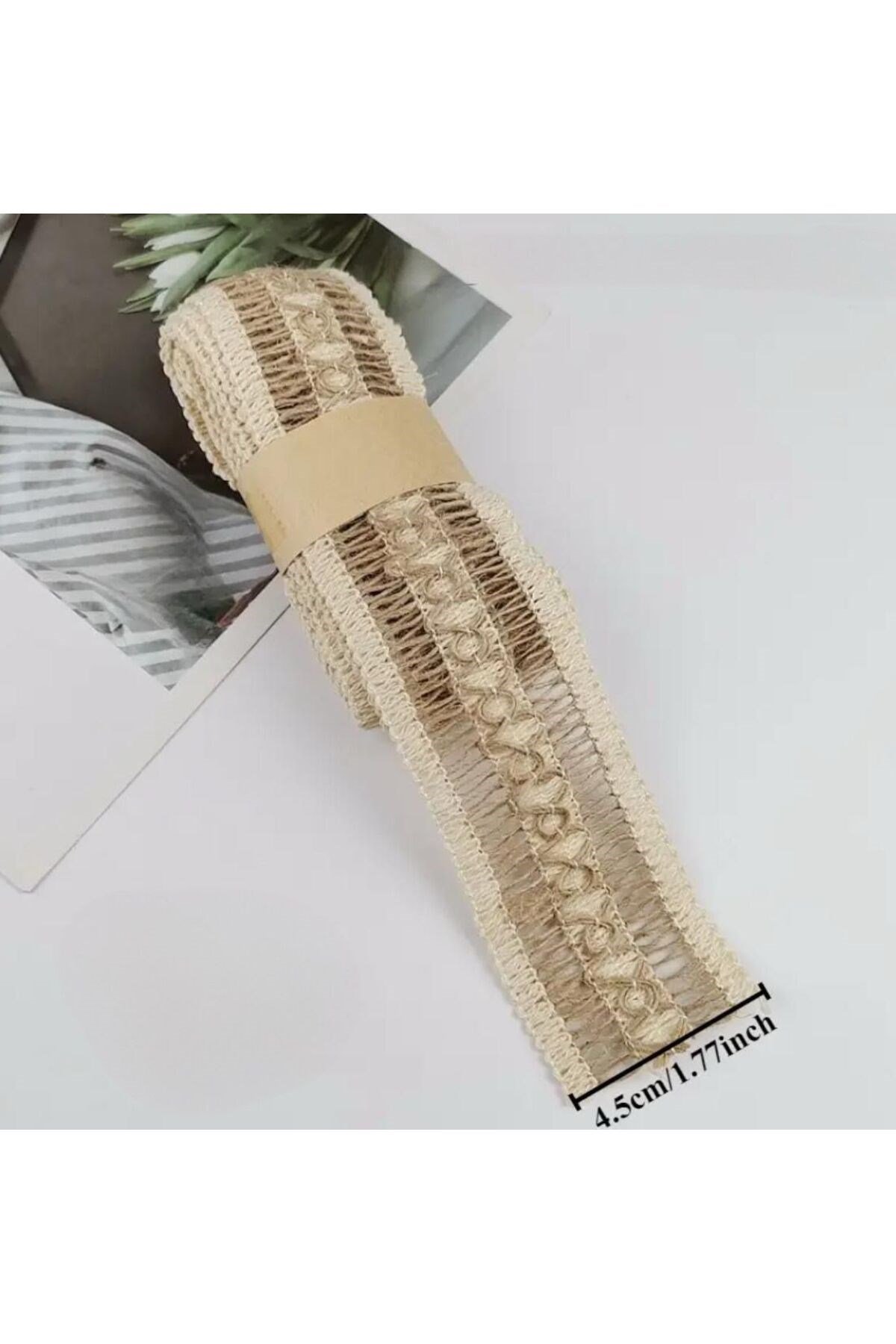 Hasırlı Şerit Jüt Kurdele El Sanatları Ev Dekorasyonu Ve Hediye Paketi Süslemesi