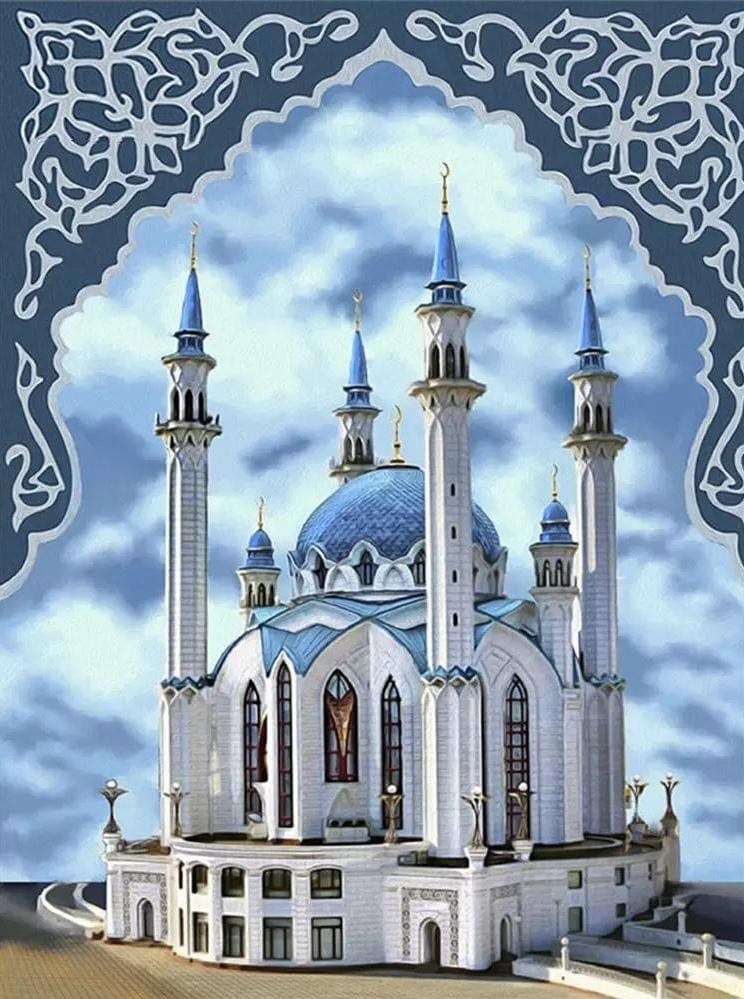 Hı Stone 5d Elmas Boncuk Taş Işleme Mozaik Goblen Kit 50X65cm SGK78083 Kul Şerif Camii