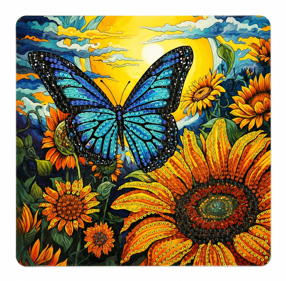 Hı Stone 5D Elmas Taş İşleme Kiti Tablo 20x20 cm Kelebek Desenli