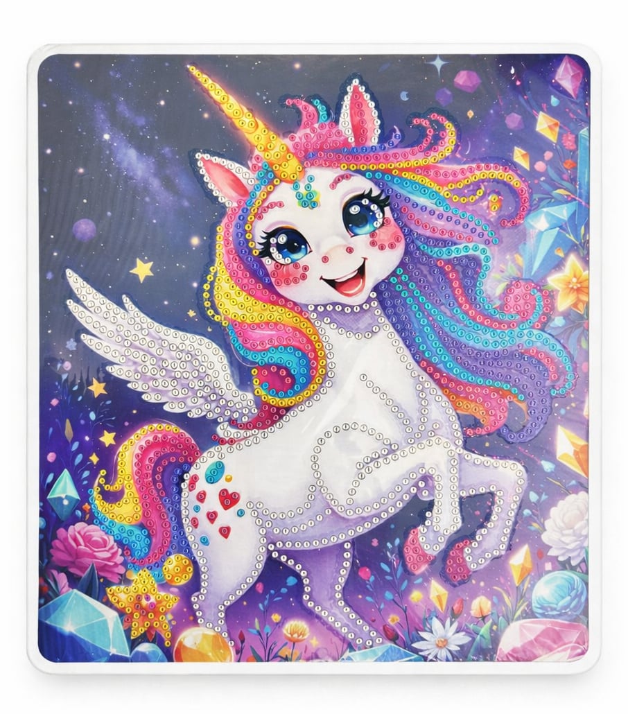 Hı Stone 5D Elmas Taş İşleme Kiti Tablo 21x25 cm Unicorn Desenli