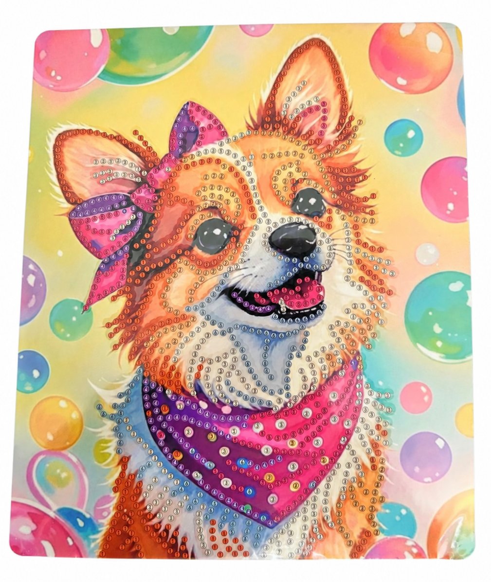 Hı Stone 5D Elmas Taş İşleme Kiti Tablo 21x25 cm Köpek Desenli