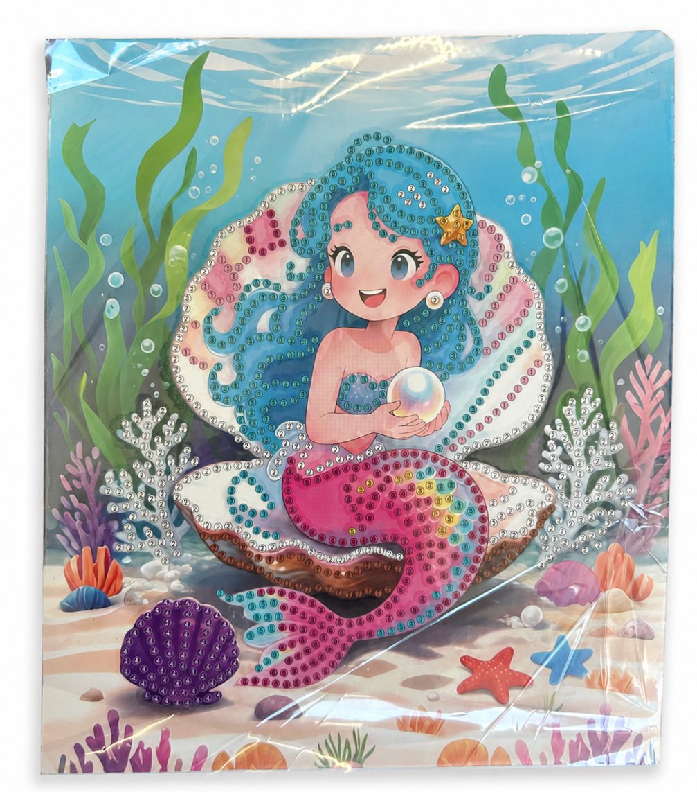 Hı Stone 5D Elmas Taş İşleme Kiti Tablo 21x25 cm Denizkızı Mermaid Desenli