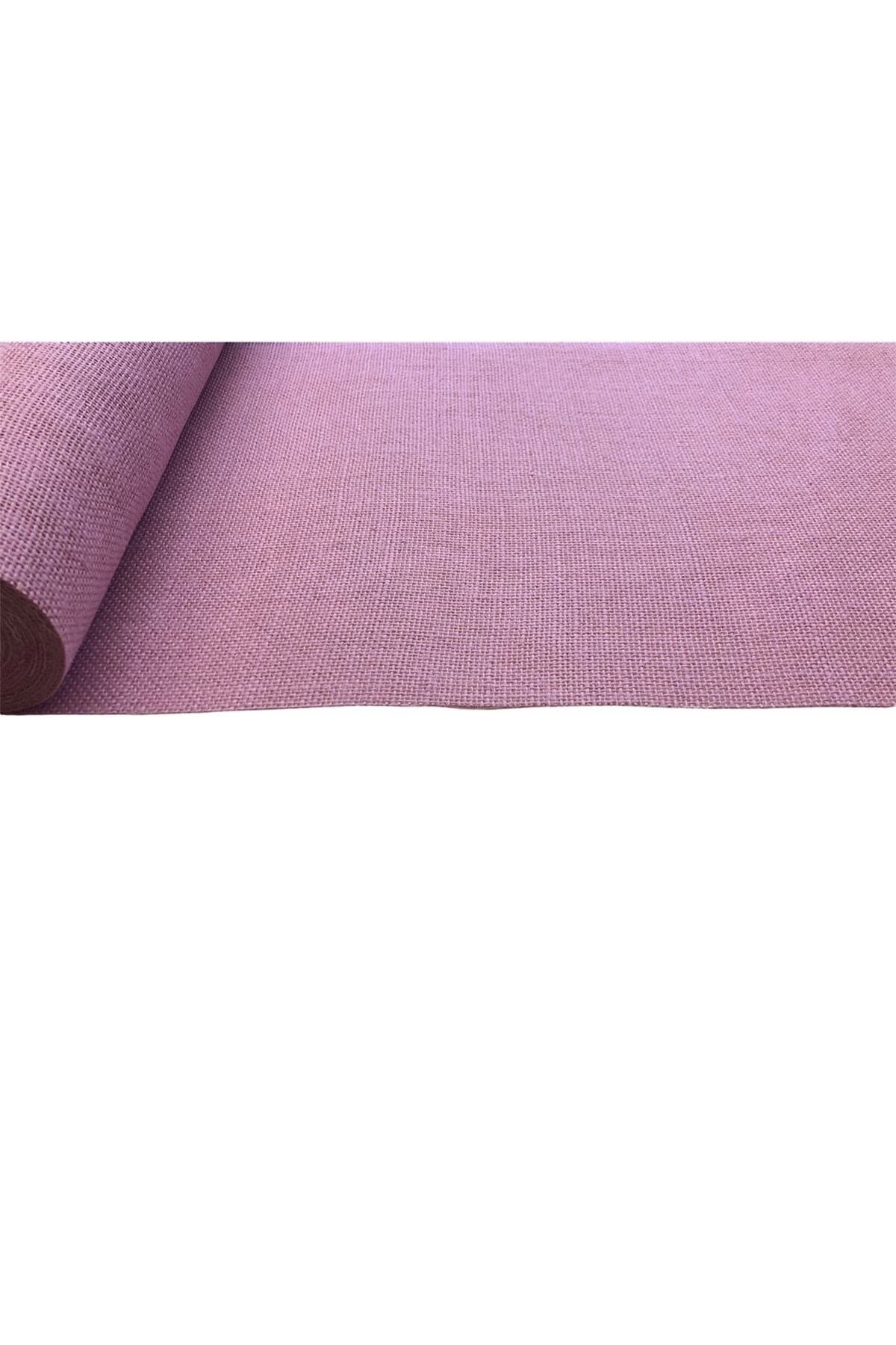 Jüt Kumaş Çuval Bezi Kanaviçe Hasır Kumaş 48x100 Cm Açık Pembe