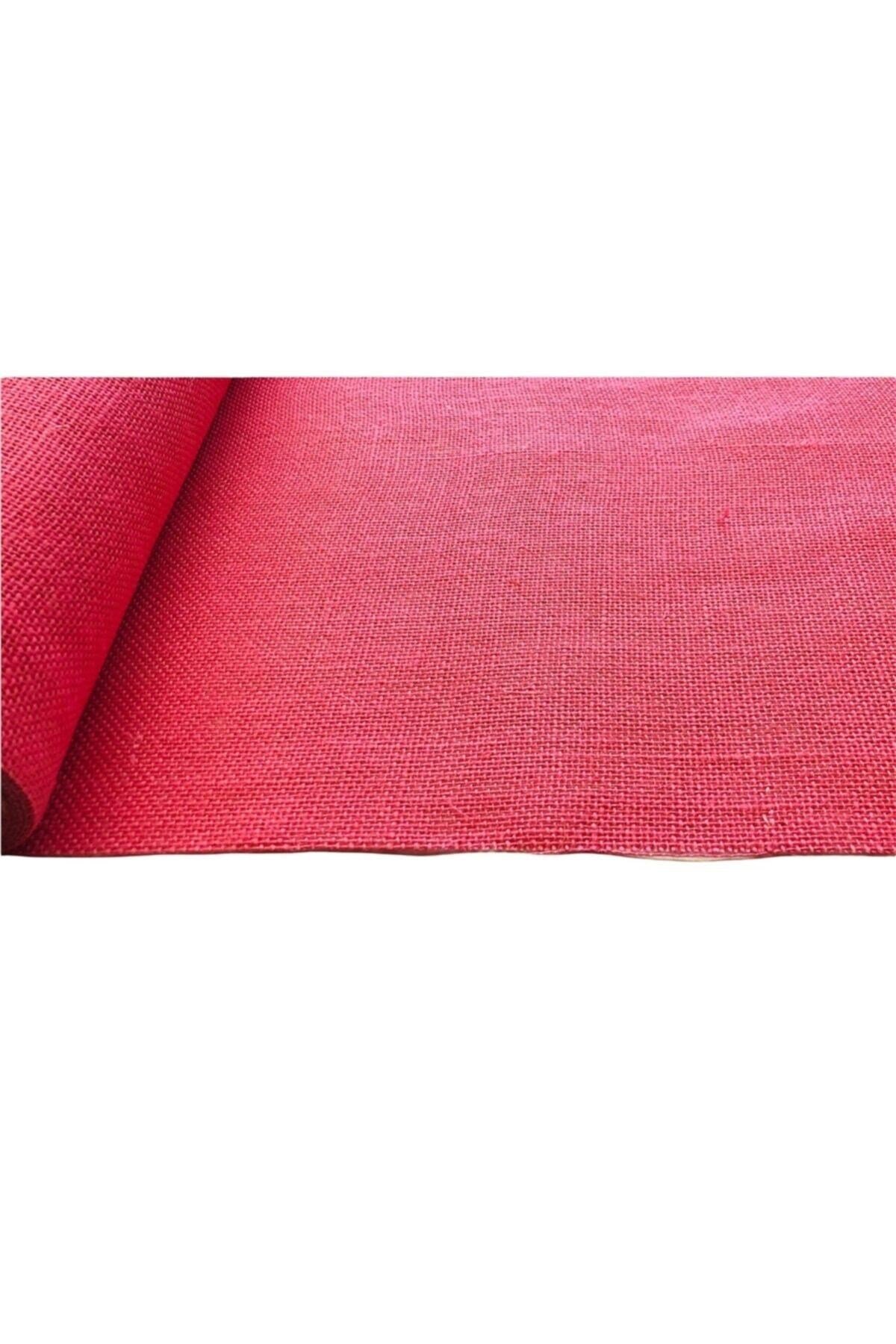 Jüt Kumaş Çuval Bezi Kanaviçe Hasır Kumaş 48x100 Cm Mercan