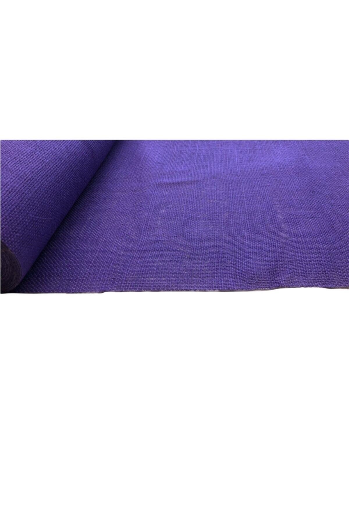 Jüt Kumaş Çuval Bezi Kanaviçe Hasır Kumaş 48x100 Cm Mor