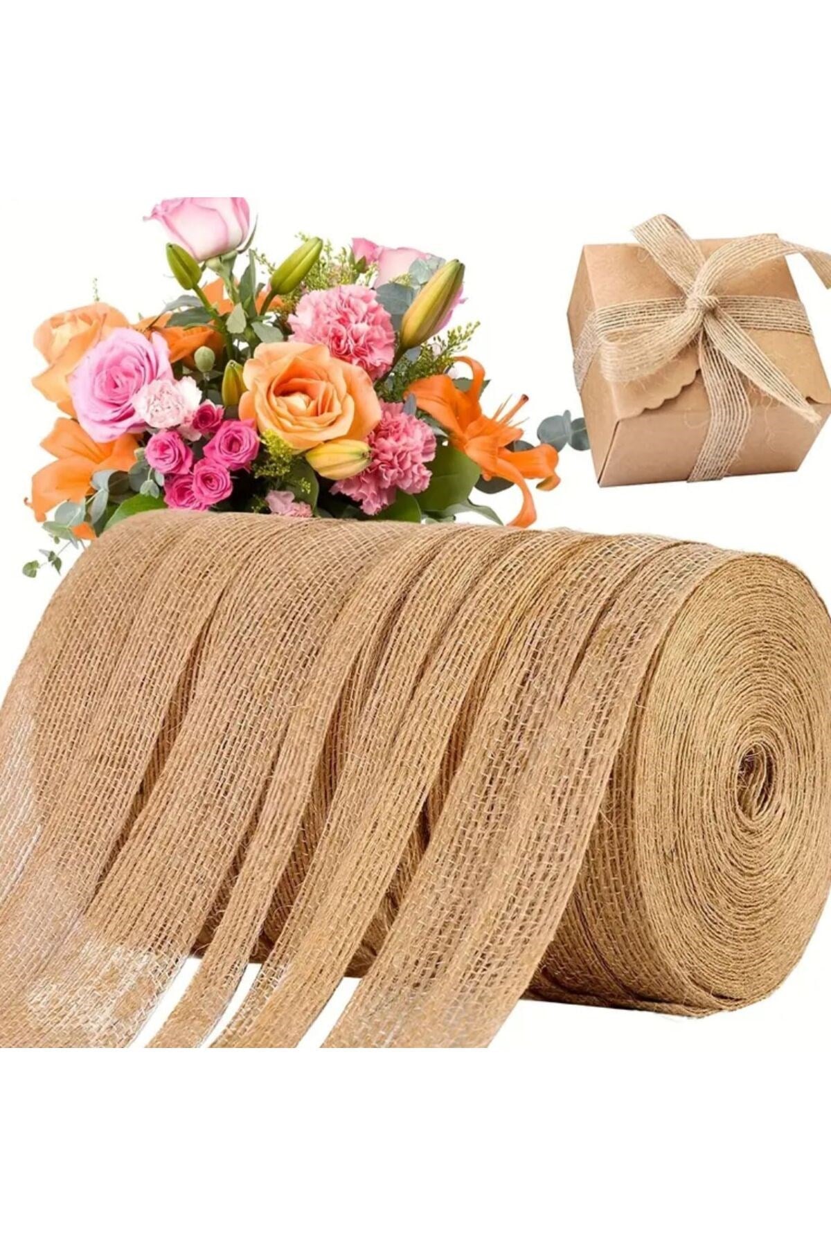 jüt şerit, bohem şerit, hasır şerit, süsleme şerit, dıy, kendin yap (10mt)3cm