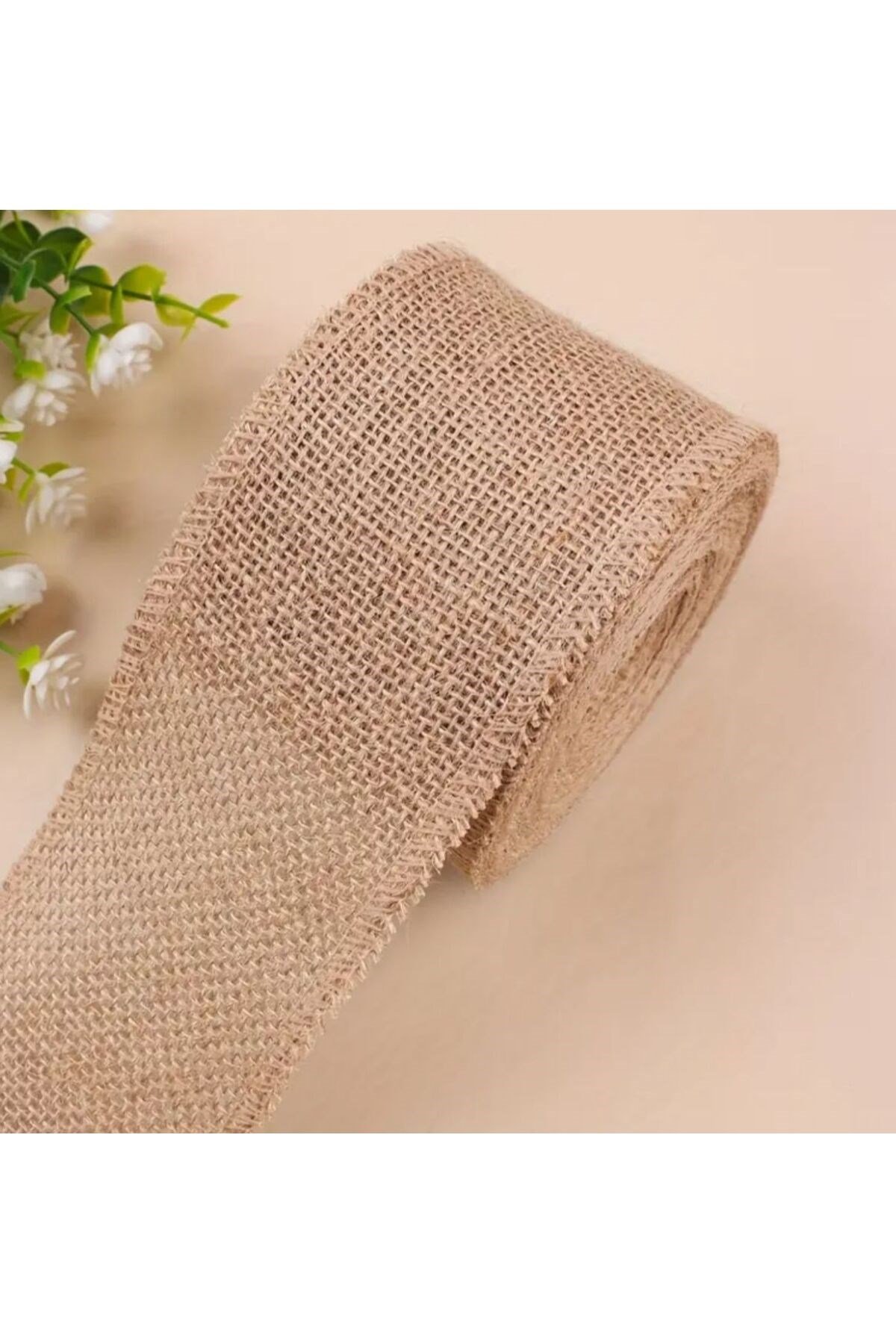 jüt şerit kanavice doğal sargı hasır şerit naturel şerit dıy, süsleme şeriti, bohem şerit (9mt)10cm