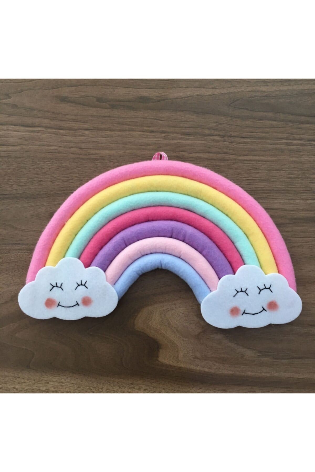 Keçe 3 Boyutlu Gökkuşağı Çocuk Bebek Odası Duvar Süsü Kapı Süsü 04p