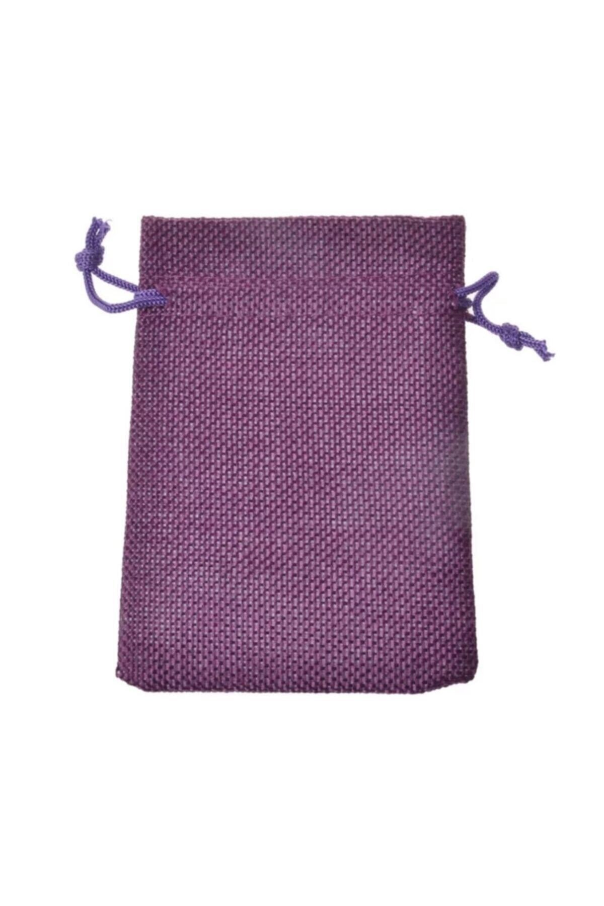 Kese Mor Renk Jüt Kumaş 10x14 Cm 10 Adet