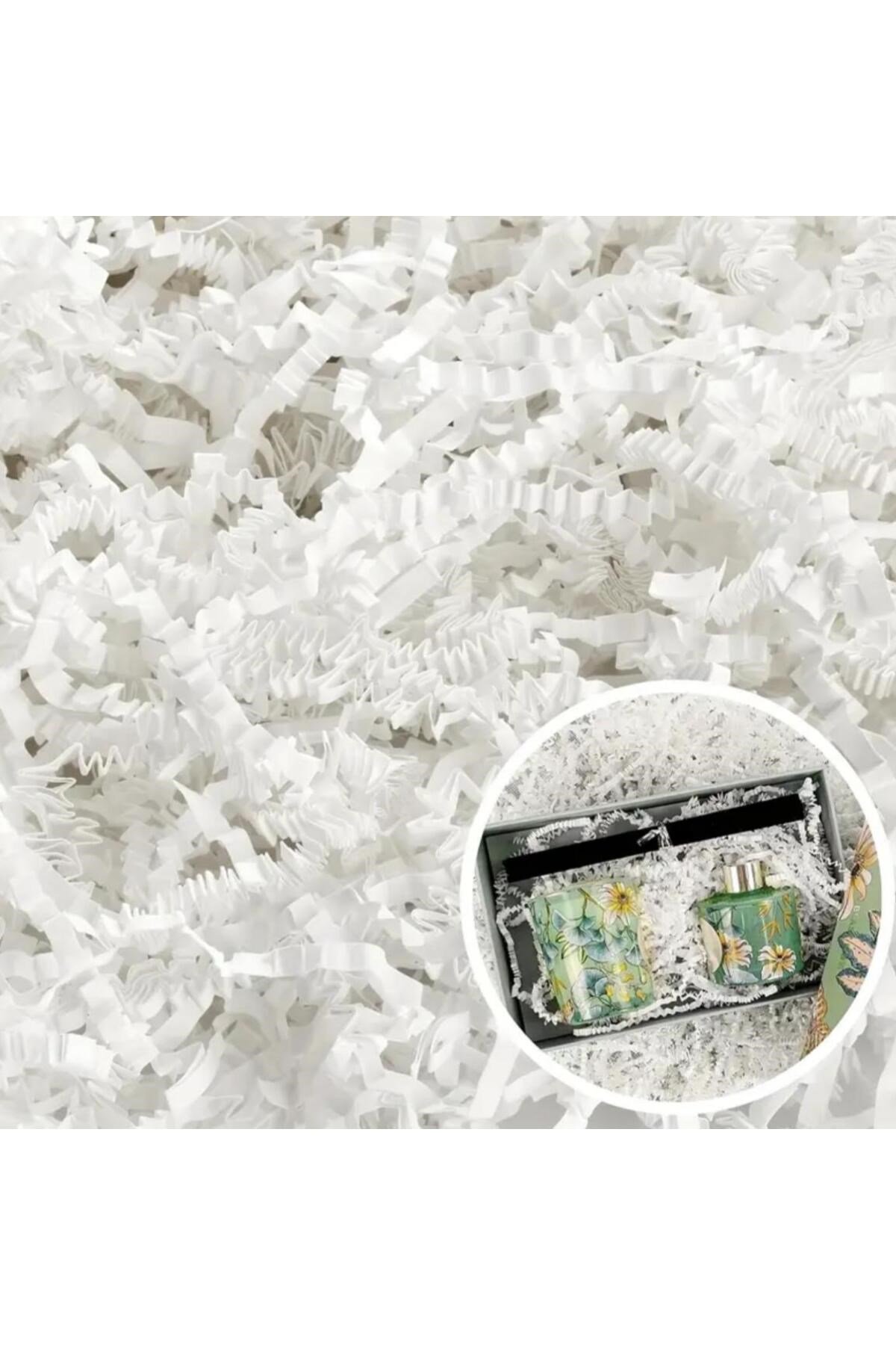Kırpık Z Zigzag Pelur Kırpıntı Kağıt 100 gr Süs Dolgu Malzemesi White Paper