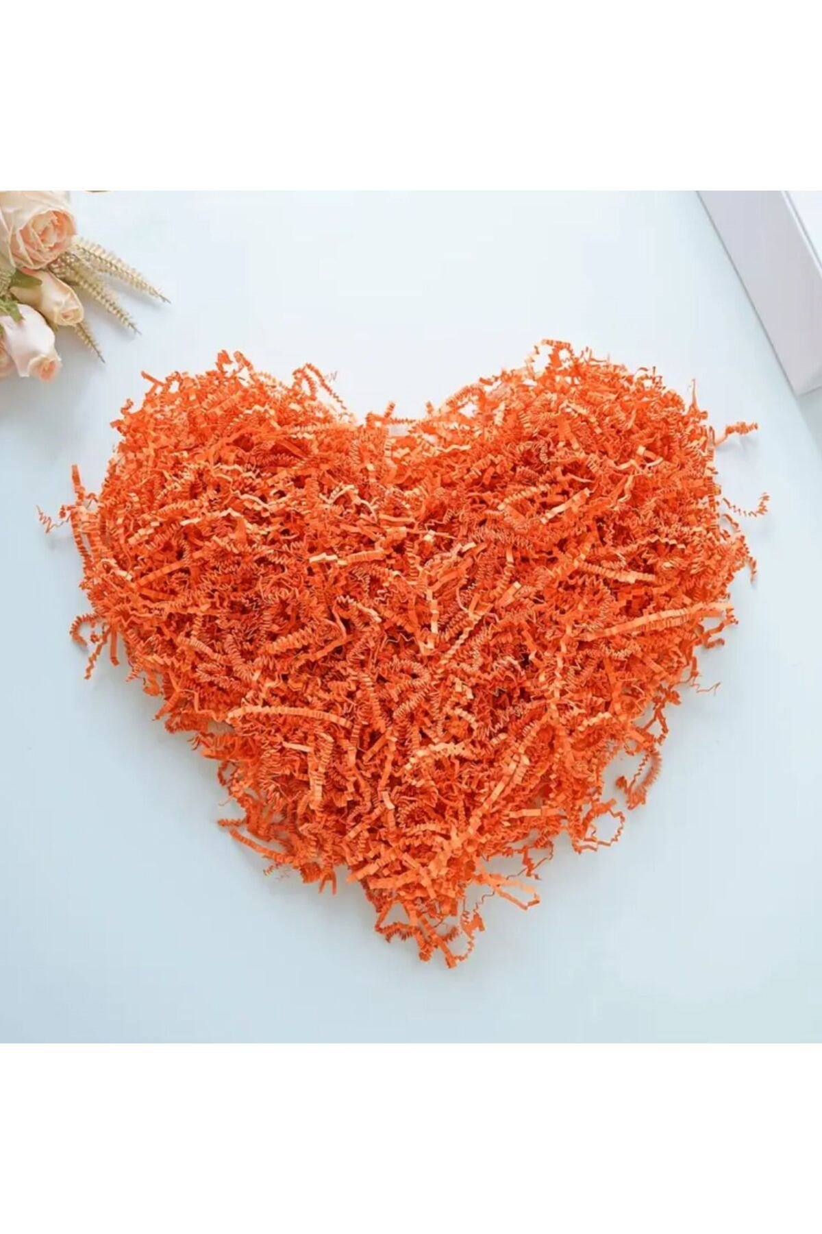Kırpık Z Zigzag Pelur Kırpıntı Kağıt 100 gr Turuncu Renk Süs Dolgu Malzemesi Orange Paper