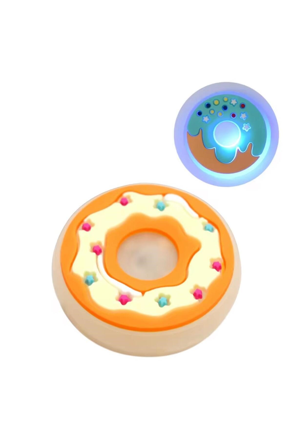 Ledli Yanıp Sönen Donut Terlik Süsü Üç Boyutlu/Işıklı 3d Charm