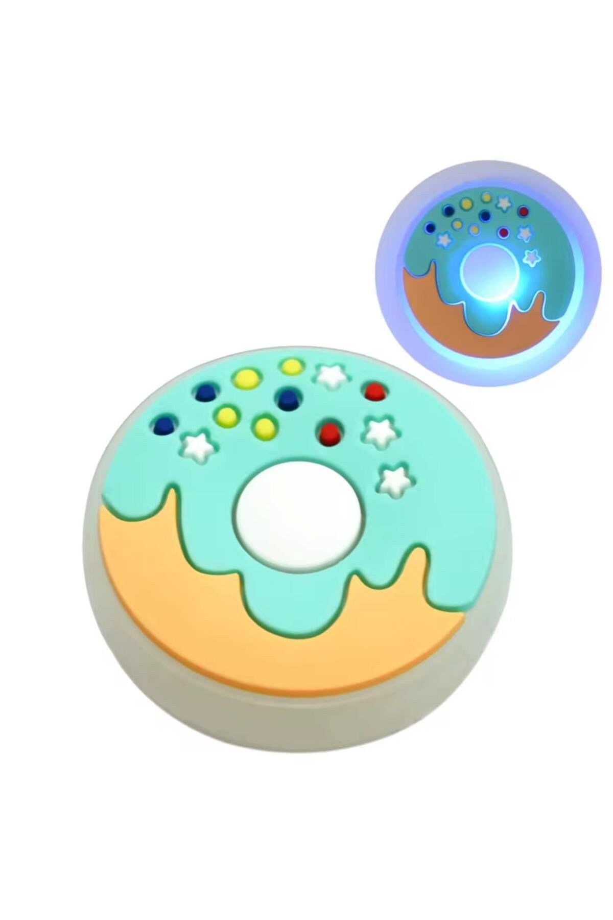 Ledli Yanıp Sönen Donut Terlik Süsü Üç Boyutlu/Işıklı 3d Charm/jibbitz