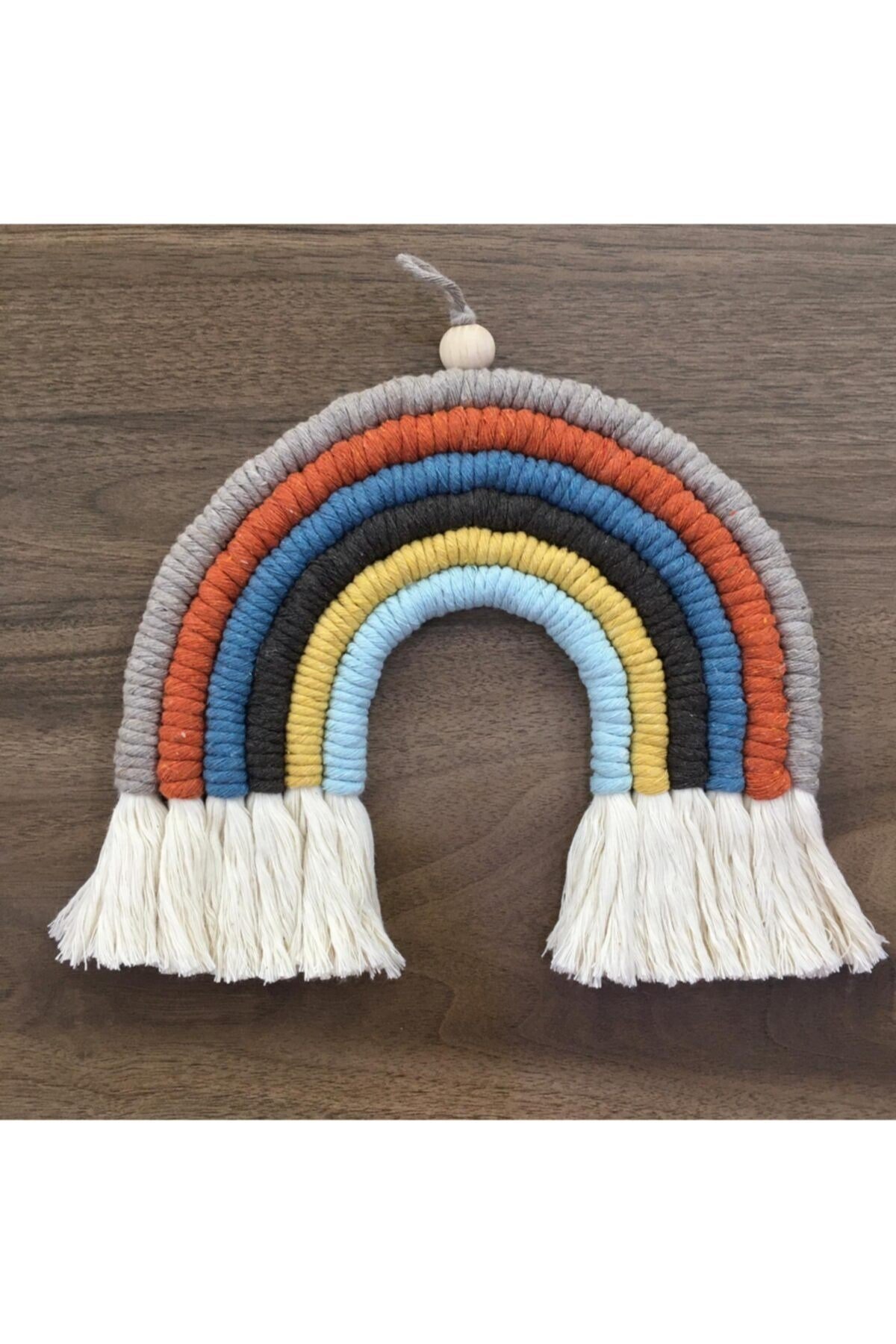 Makrome Gökkuşağı Çocuk Bebek Odası Duvar Süsü Kapı Süsü 65g