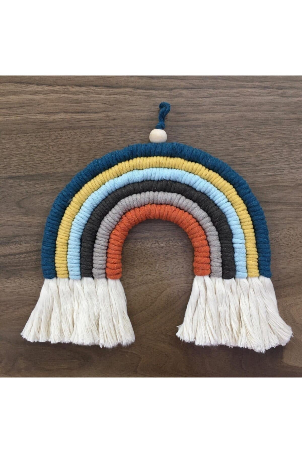 Makrome Gökkuşağı Çocuk Bebek Odası Duvar Süsü Kapı Süsü 65l