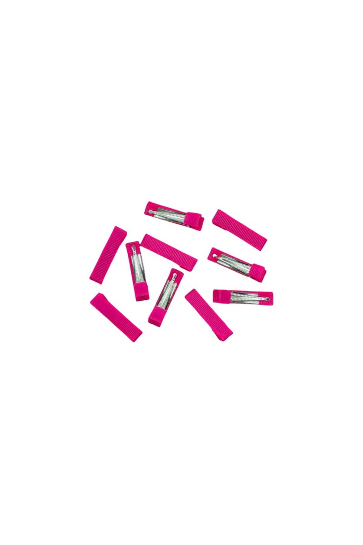 Metal Pens Toka Timsah Toka 4 Cm 10 Adet Pembe Grogren Kurdele Kaplama