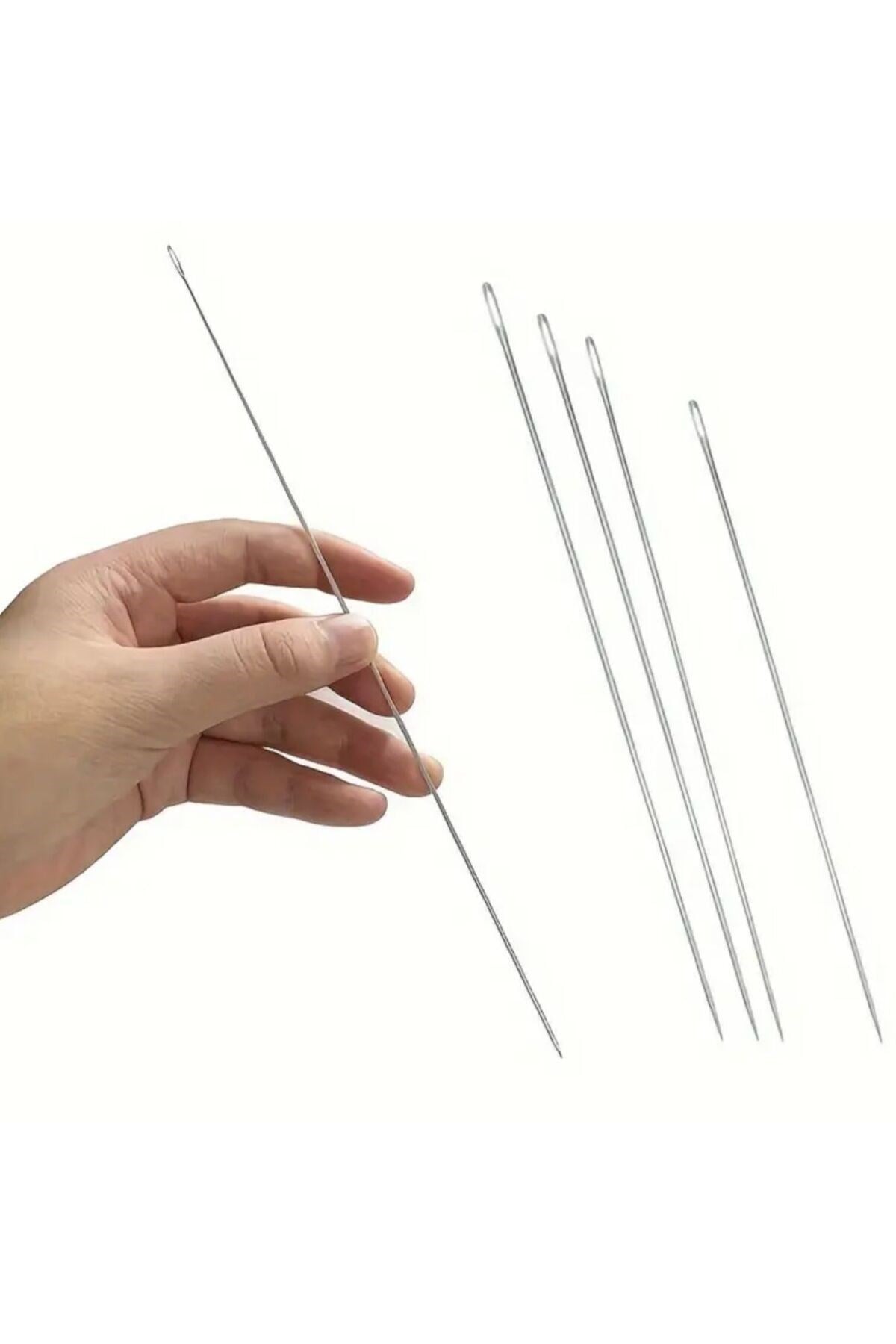 Needles Yorgan İğnesi, Yün İğnesi, Uzun İğne, Kalın İğne, Metal Yün İğnesi 4'LÜ
