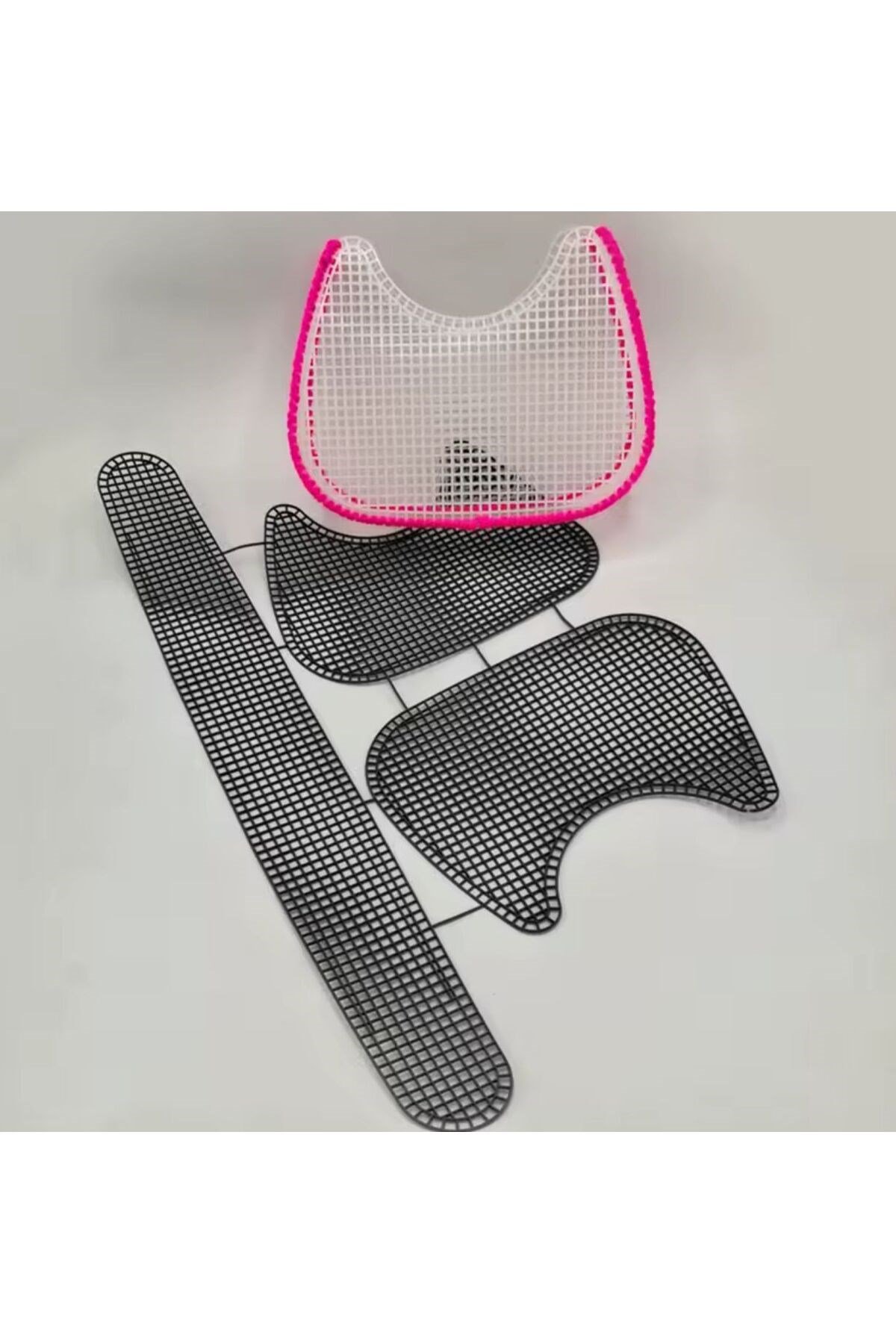 Plastik Çanta Kanvası, Cüzdan Kanvası, El Yapımı Çanta Handmade Çanta siyah 16x22x51,55