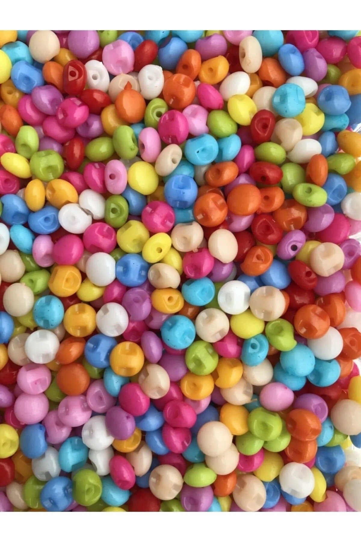 Plastik Renkli BONİBON Düğme 50 Adet 9 mm