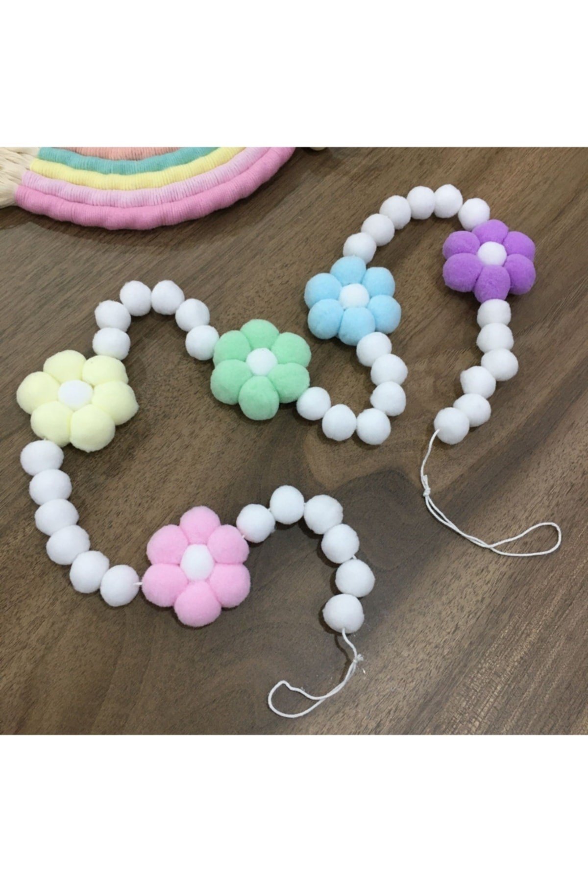 Ponpon Banner Çocuk Bebek Odası Duvar Süsü Kapı Süsü 92
