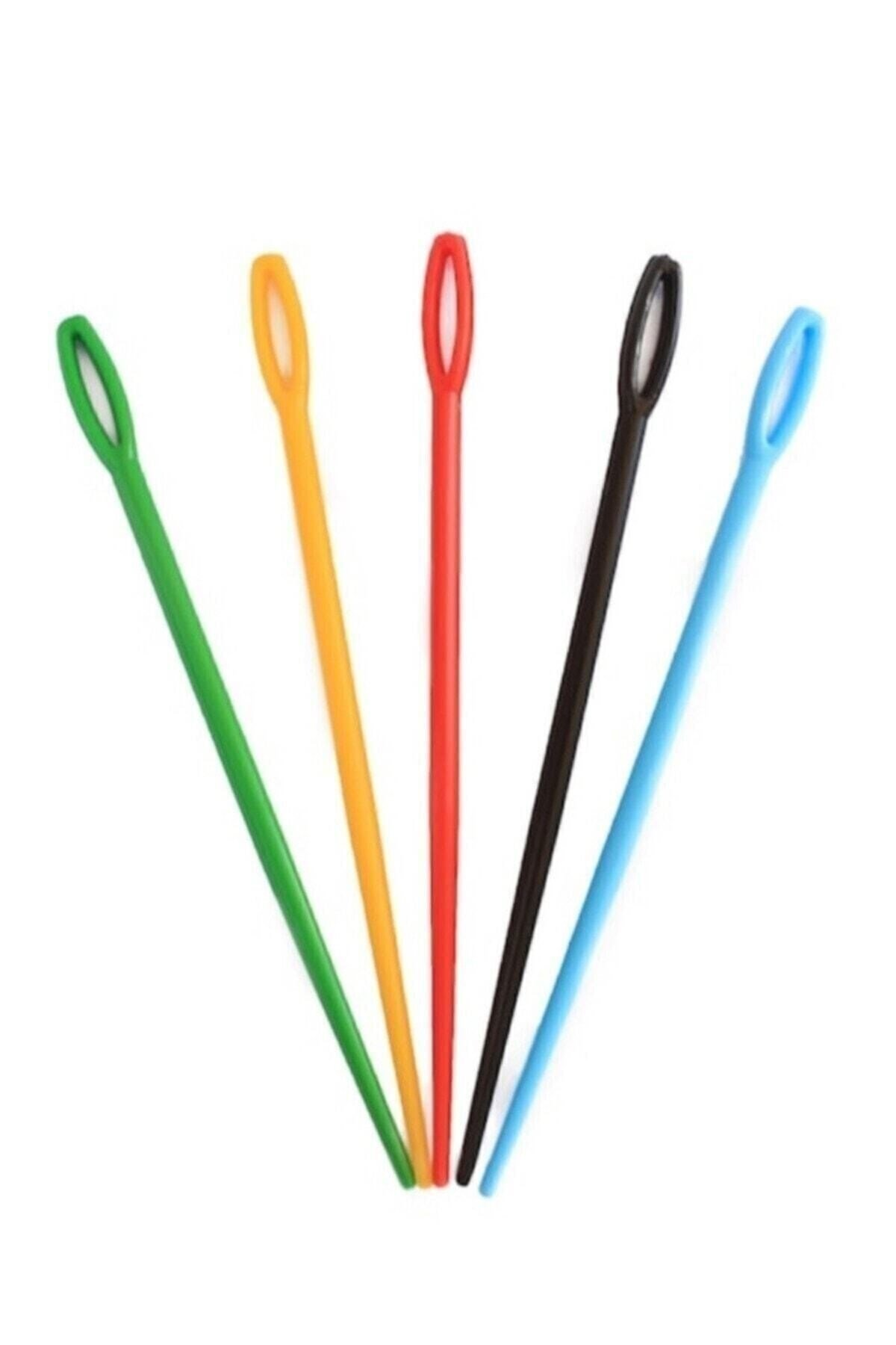 Prestij Boncuk Nildenhobim Renkli Plastik Yün Iğnesi - (10 ADET)
