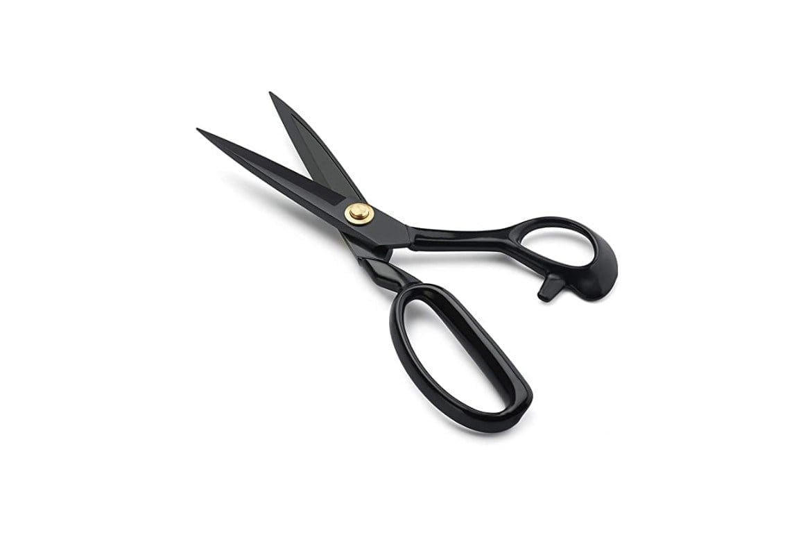 Profesyonel Siyah Terzi Makası - 22.5 cm, 8 Paslanmaz Çelik - Tailor Scissors – 8” Professional Fabric Shears