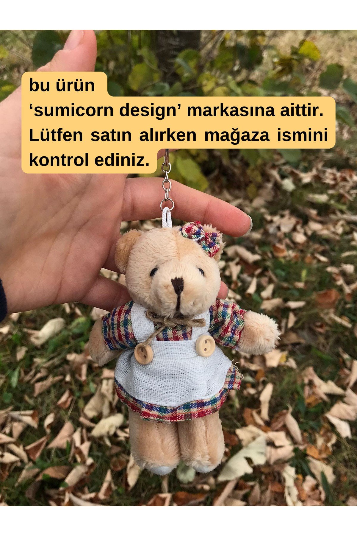 Sevimli Peluş Ayıcık Anahtarlık Çanta Ve Cüzdan Aksesuarı Hediyelik