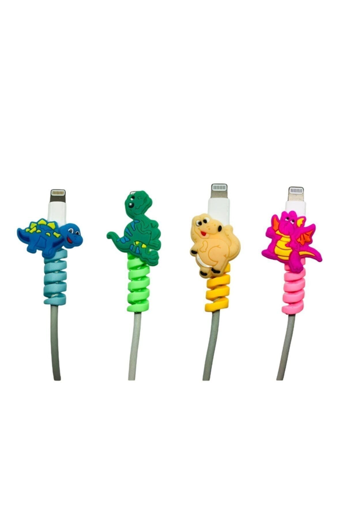 Silikon Süslü Spiral Kablo Koruyucu 4'lü Set 13364148