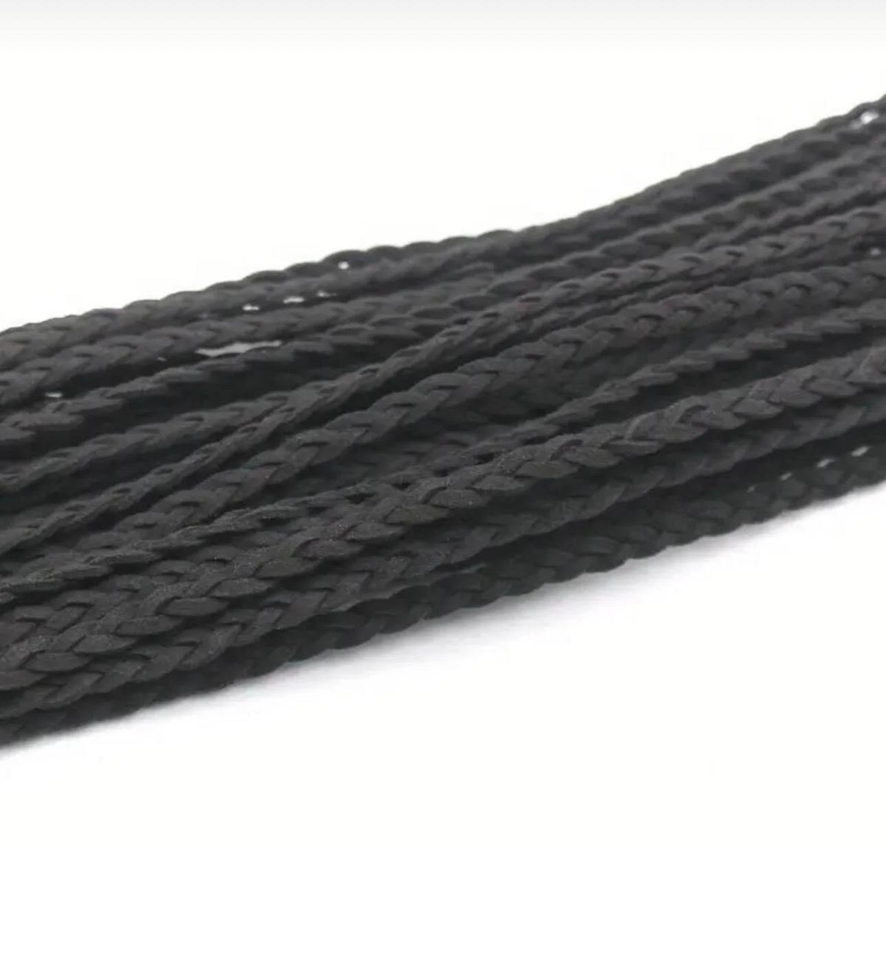 Süet Deri Örgü İp, 6mm , DIY El Yapımı Bileklik, Kolye Ipi Dekoratif Kordon (3 Metre)