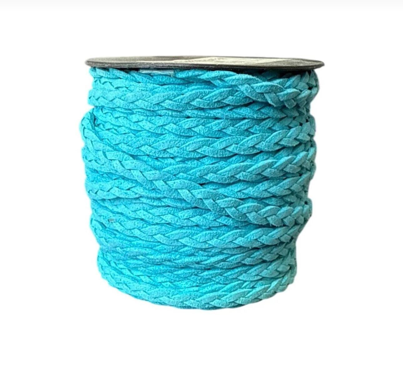 Süet Deri Örgü İp, 6mm , DIY El Yapımı Bileklik, Kolye Ipi Dekoratif Kordon (3 Metre)