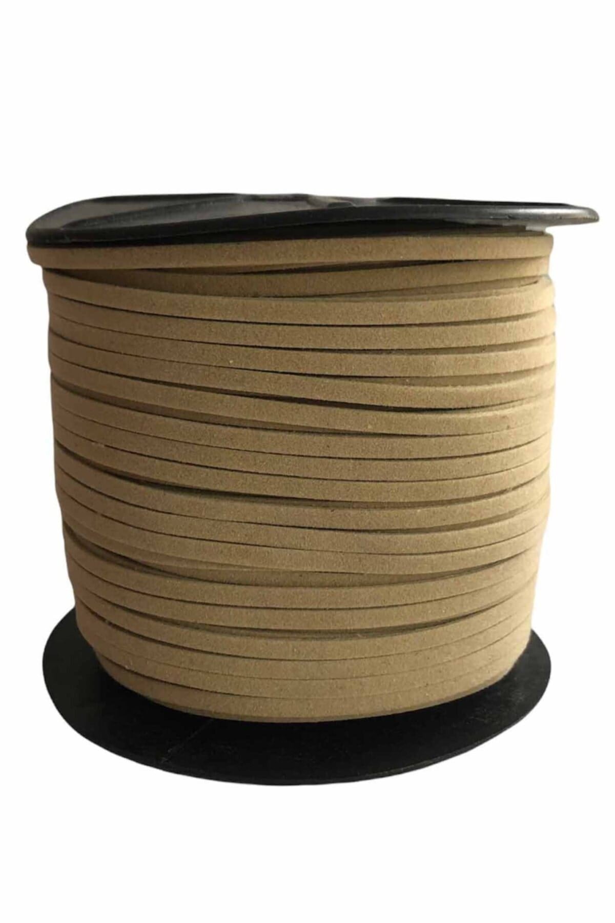 Süet Deri Şerit Ip, 3mm - Bej Rengi, Tesbih, Bileklik, Kolye Ipi (3 Metre)