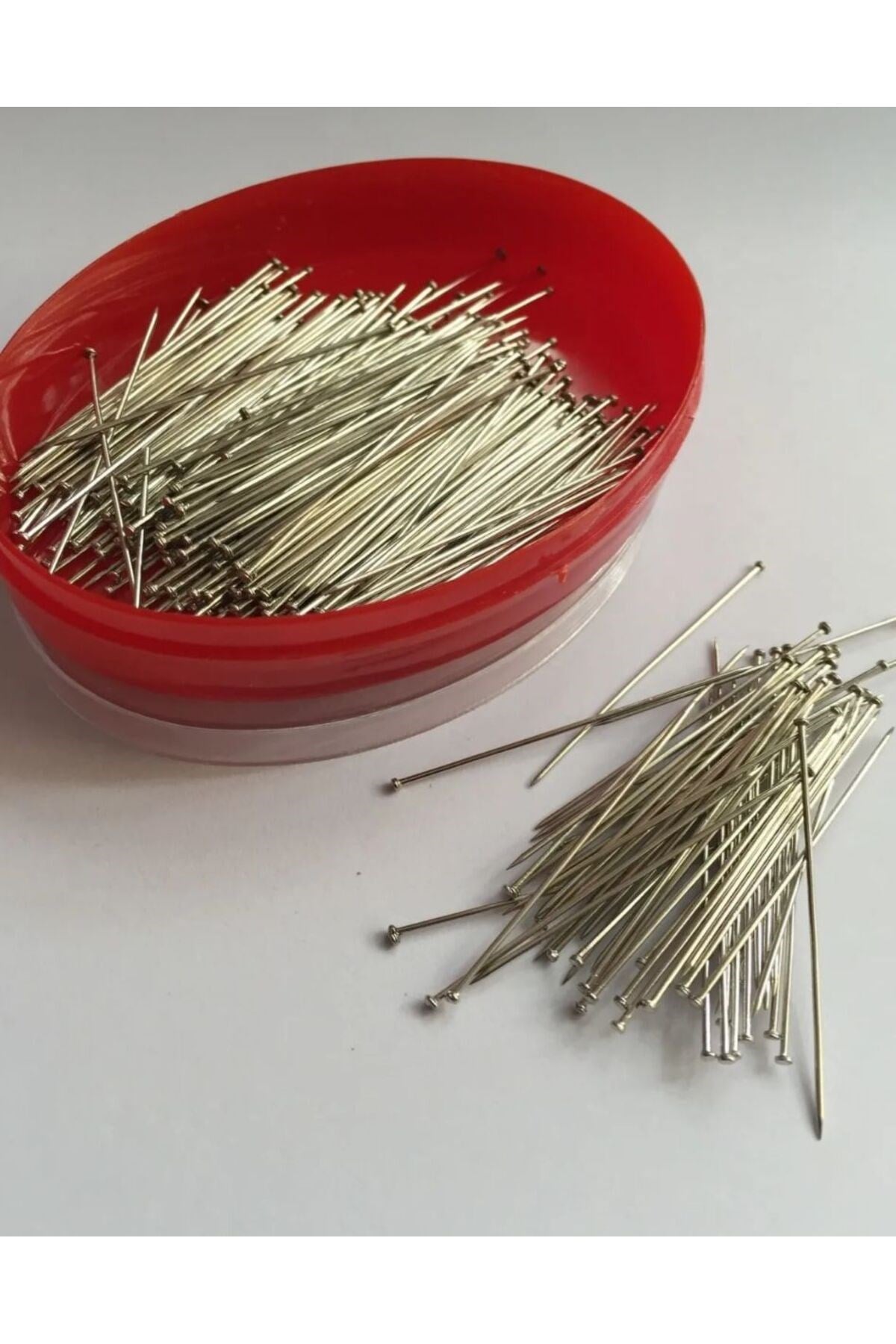 topsuz metal iğne, takı iğnesi, topsuz raptiye iğnesi, Terzi İğnesi kutulu iğne 25gr 34mm