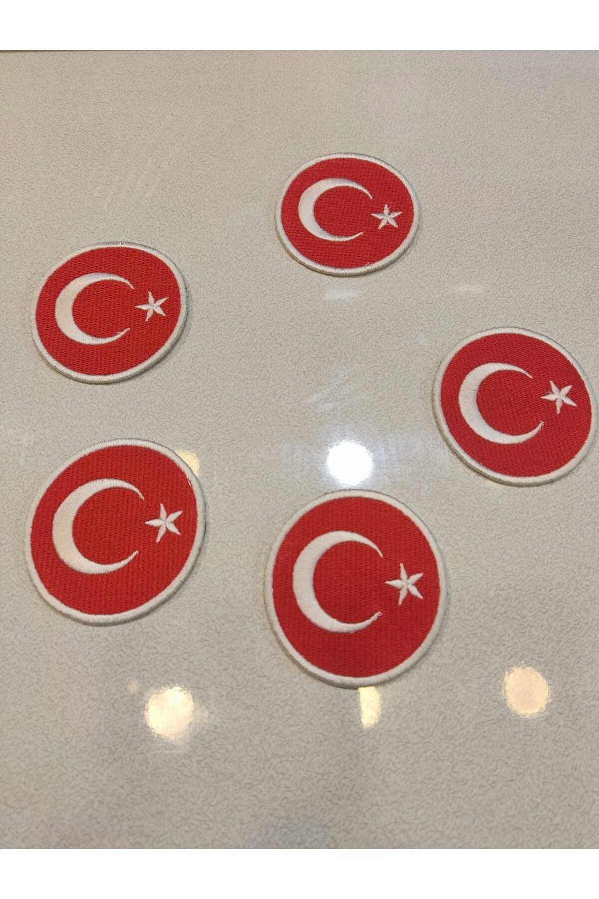 Türk Bayrağı arma patch, peç, yama 5'li set