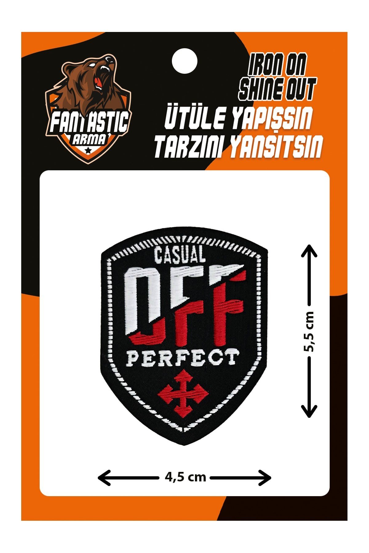 Ütü Ile Yapışan Dokuma Arma Patch, Casual Off Perfect