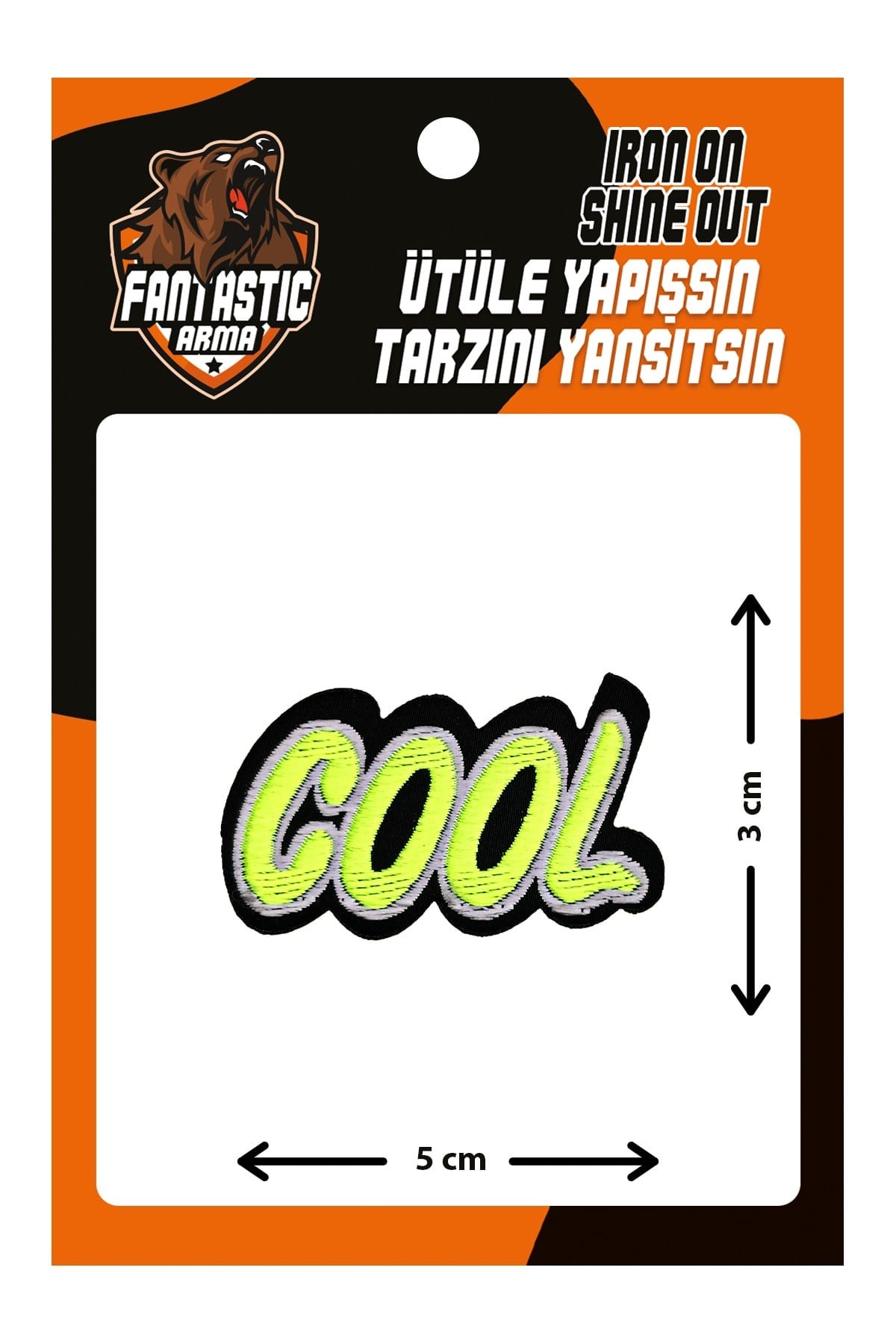 Ütü Ile Yapışan Dokuma Arma Patch, Cool Fosfor