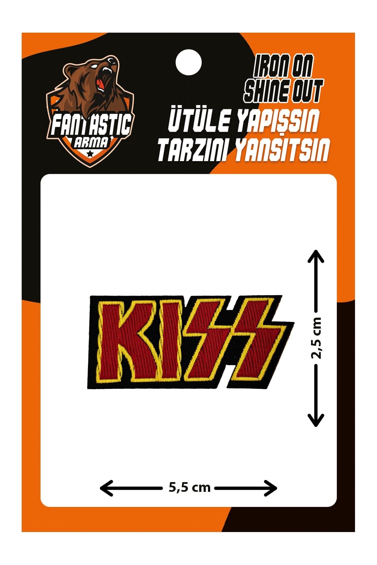 Ütü Ile Yapışan Dokuma Arma Patch, Kıss