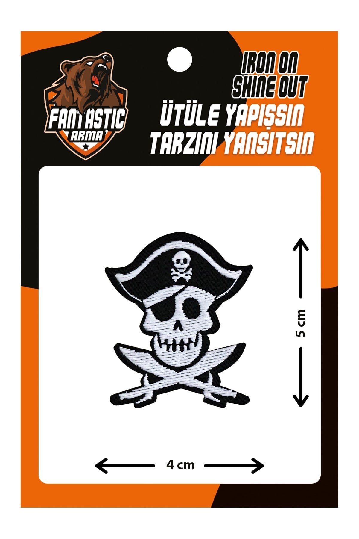 Ütü Ile Yapışan Dokuma Arma Patch, Korsan Kuru Kafa