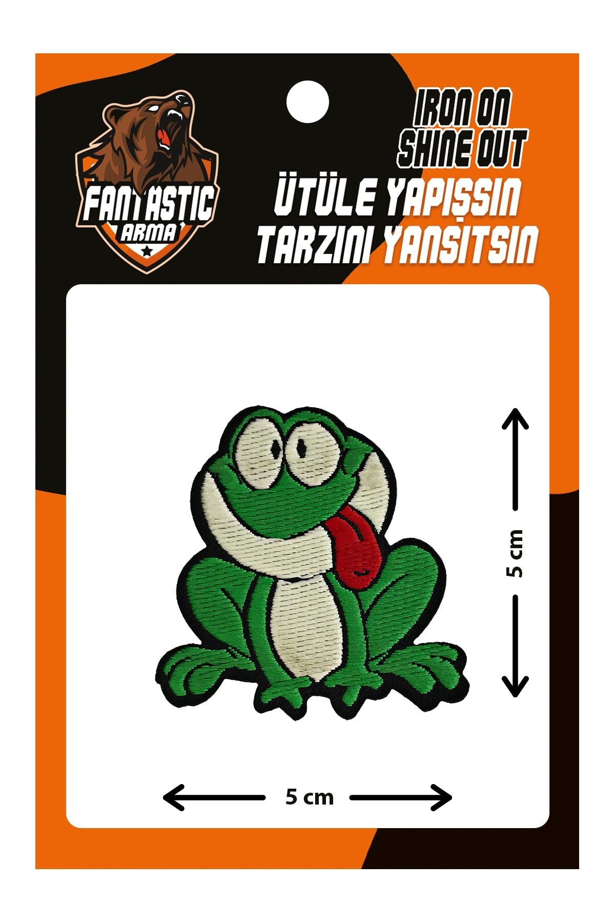 Ütü Ile Yapışan Dokuma Arma Patch, Kurbağa