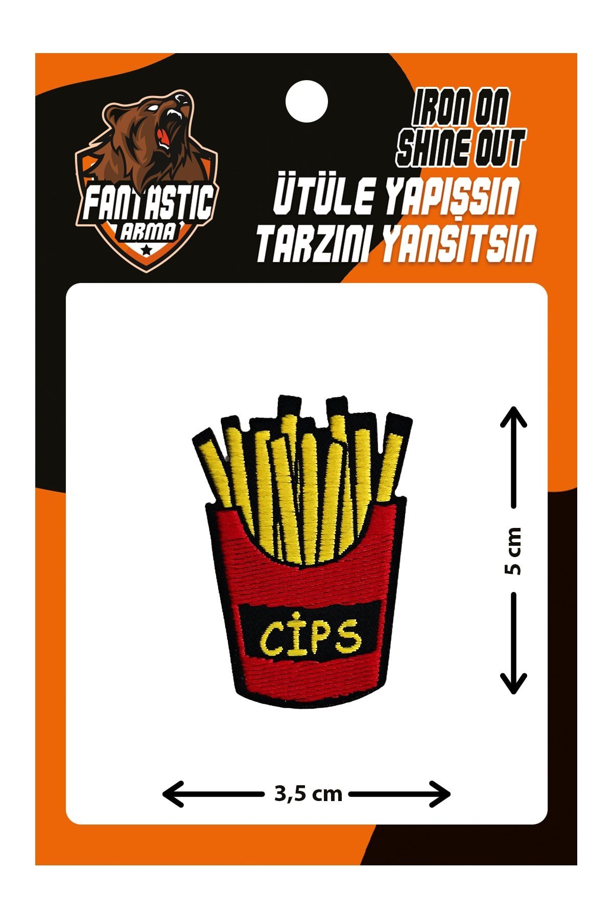 Ütü Ile Yapışan Dokuma Arma Patch, Patates Cips