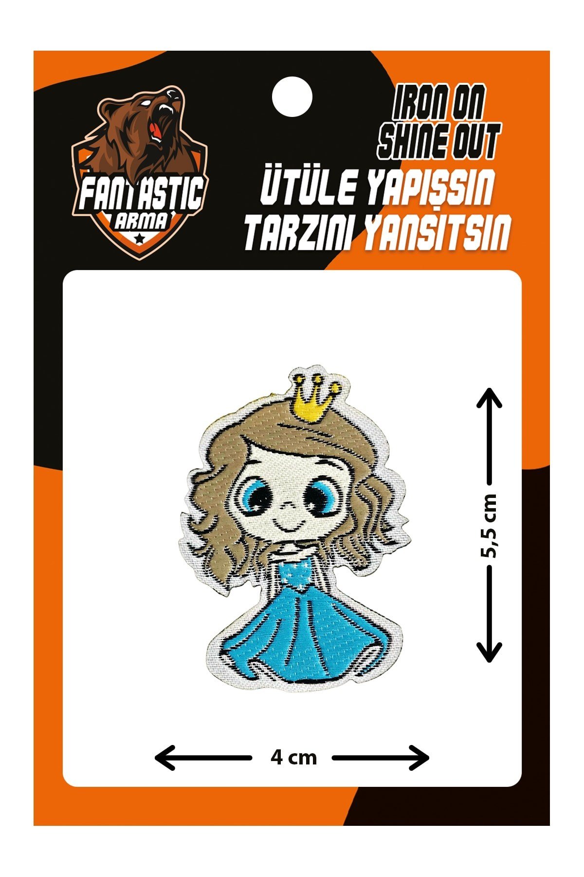Ütü Ile Yapışan Dokuma Arma Patch, Prenses Bebek Deseni