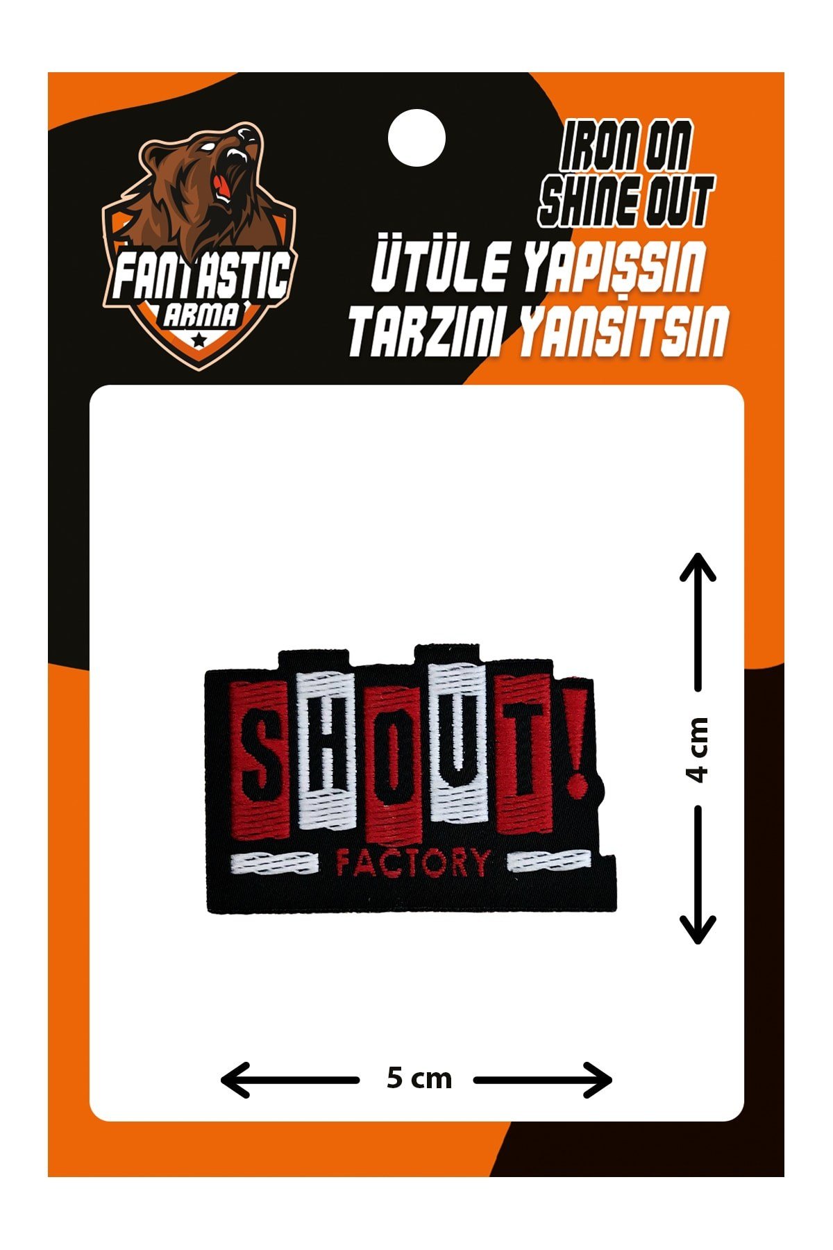 Ütü Ile Yapışan Dokuma Arma Patch, Shout