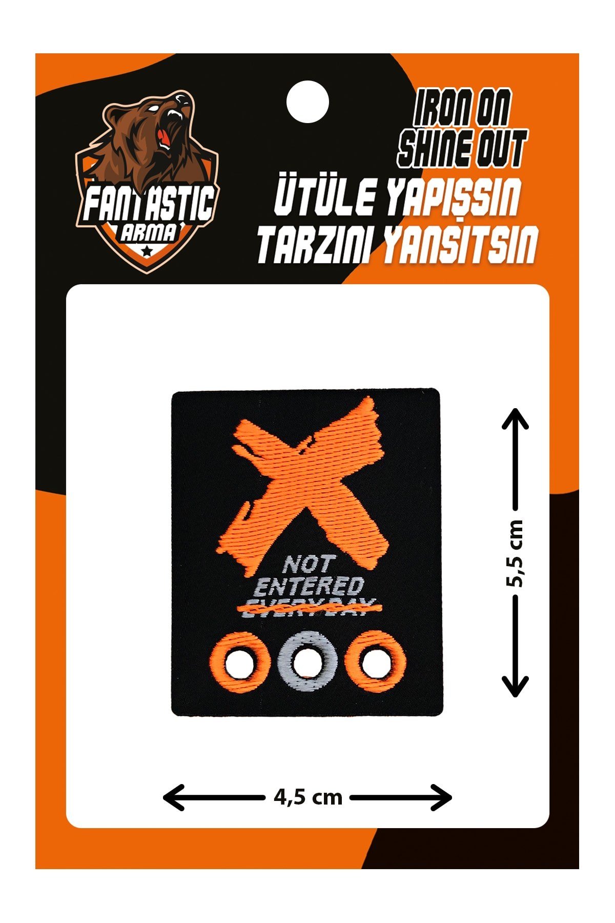 Ütü Ile Yapışan Dokuma Arma Patch, X Not Entered