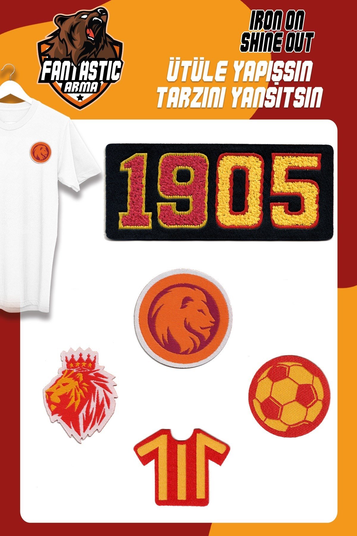 Ütü Ile Yapışan Dokuma Arma/Patch Takım, Taraftar Modeli