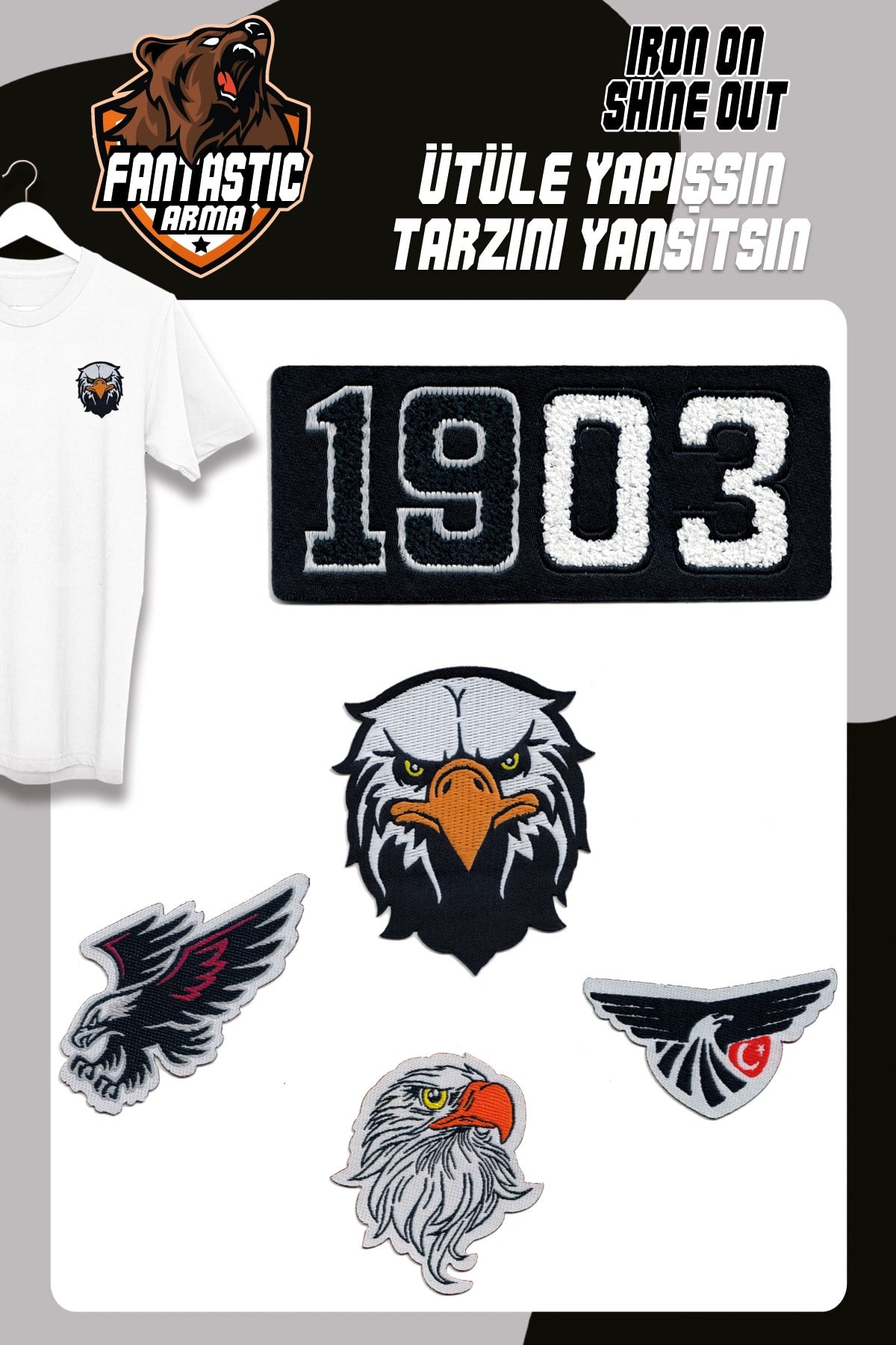 Ütü Ile Yapışan Dokuma Arma/Patch Takım, Taraftar Modeli