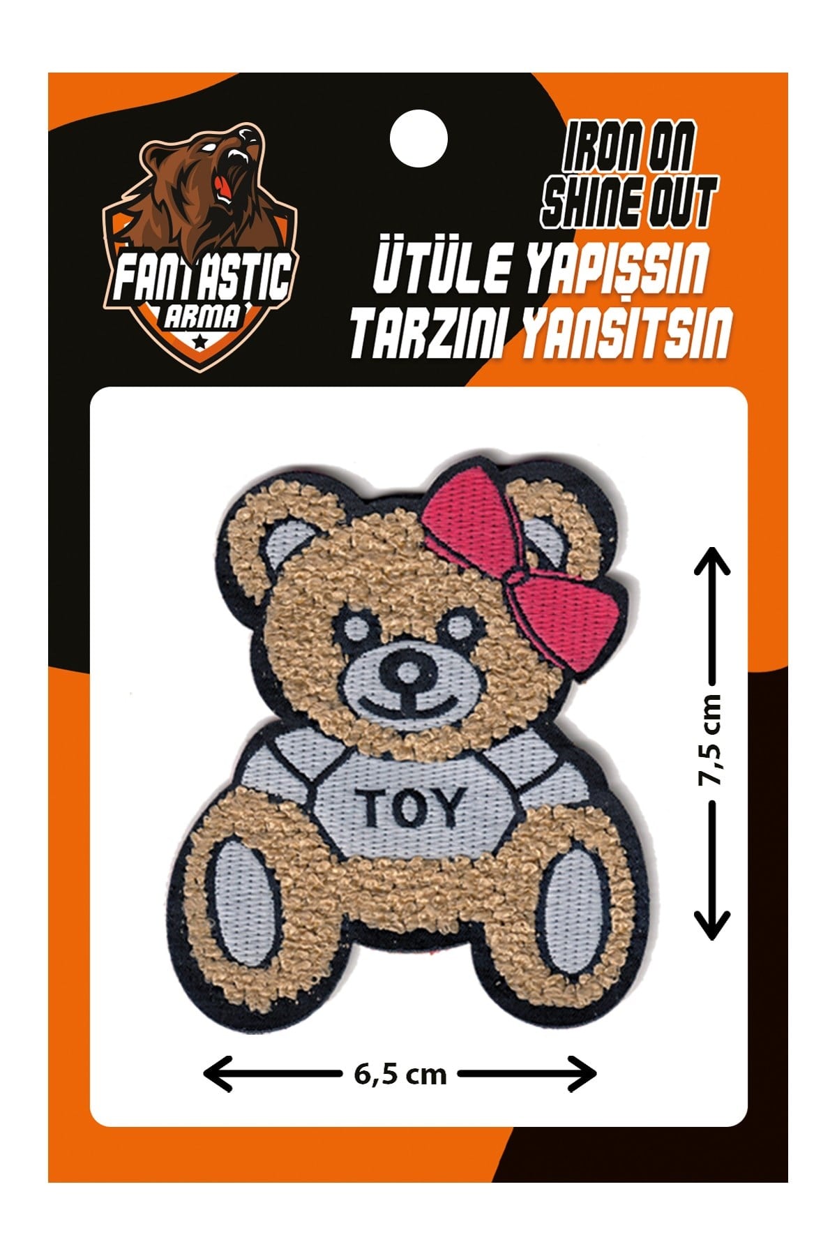 Ütü Ile Yapışan Dokuma, Peluş, Kolej, Punch Arma Bear, Fiyonklu Ayı Modeli