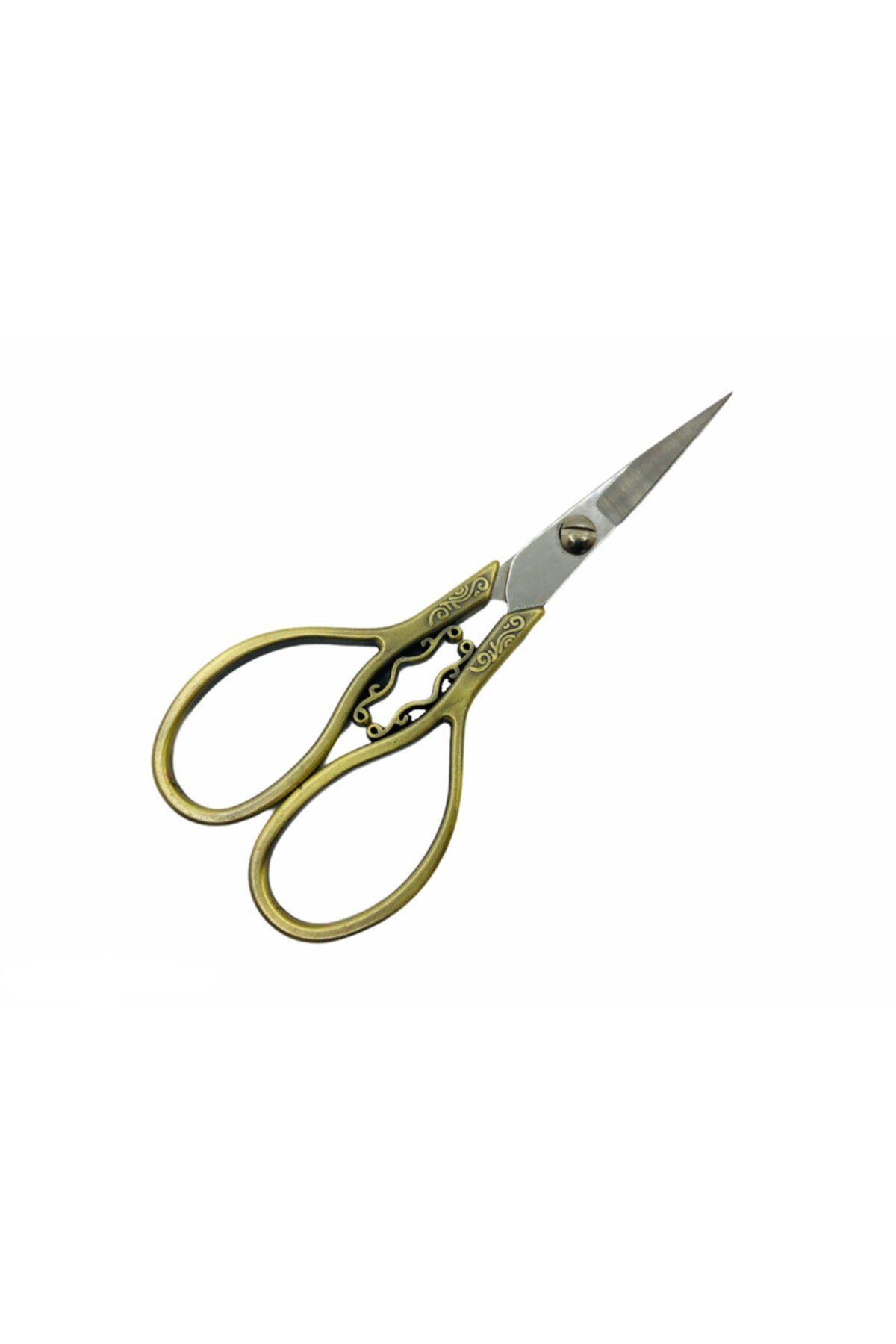 Vintage Dikiş Nakış Söz Nişan Makası M15 Eskitme Bronz