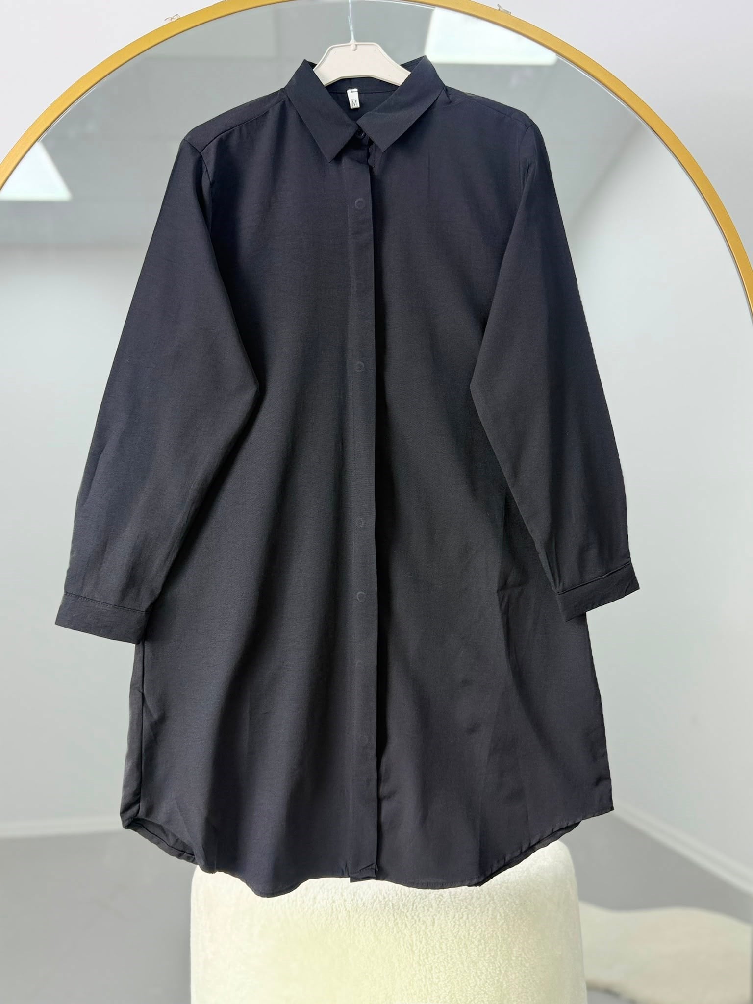 Basic Oversize Tunik Gömlek Siyah